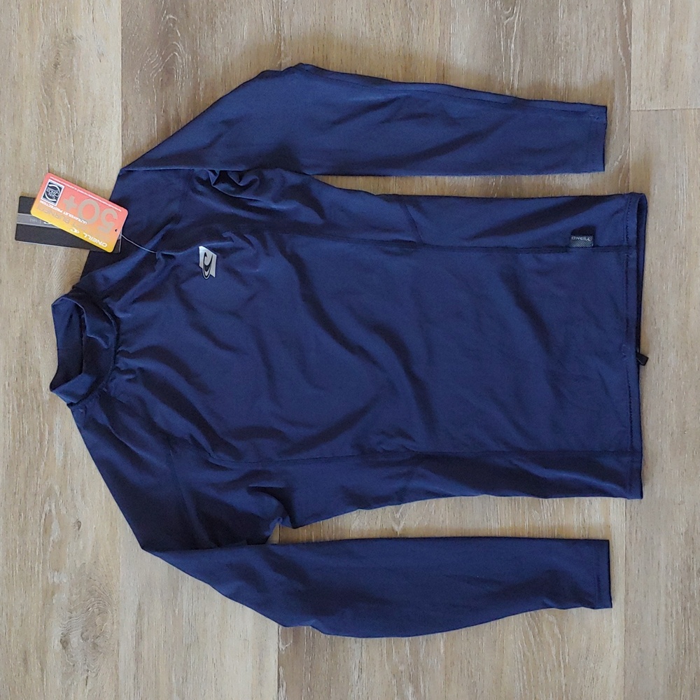 NWT O'Neill Premium Skins 6oz Long Sleeve Rash Guard Slate Blue Size XS